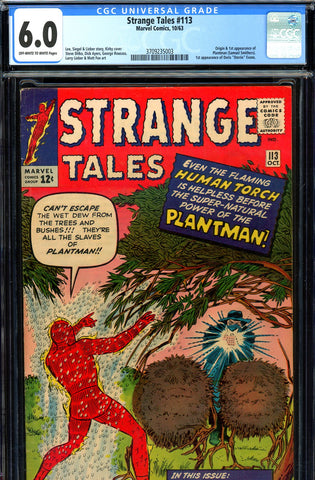 Strange Tales #113 CGC graded 6.0 Origin/1st app of the Plantman - SOLD!