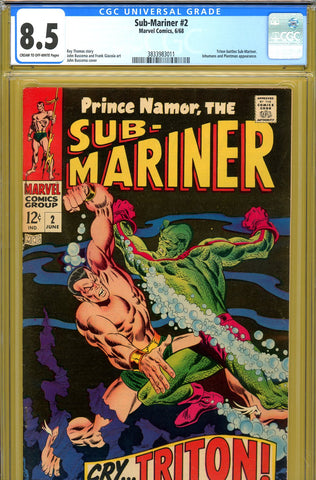 Sub-Mariner #02 CGC graded 8.5 Inhumans/Plantman appearance - SOLD!