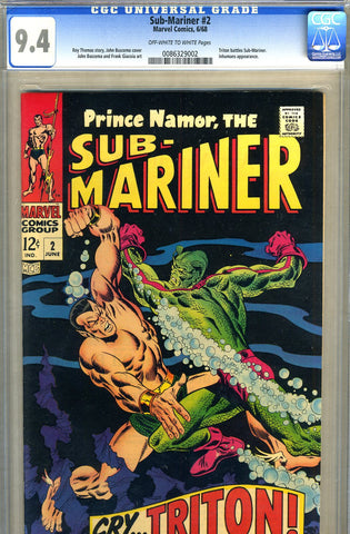 Sub-Mariner #02   CGC graded 9.4 - SOLD