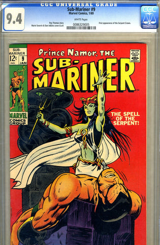 Sub-Mariner #09   CGC graded 9.4 - SOLD