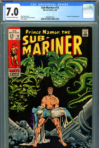 Sub-Mariner #13 CGC graded 7.0  Serpent Crown appearance