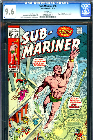 Sub-Mariner #38 CGC graded 9.6  origin retold - SOLD!