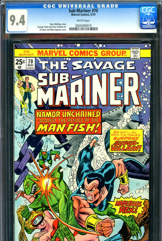 Sub-Mariner #70 CGC graded 9.4 - first Piranha SOLD!