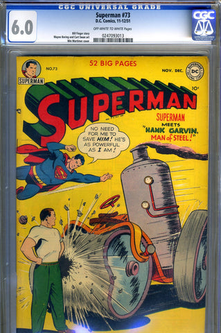 Superman #73  CGC graded  6.0 - SOLD!