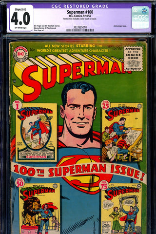 Superman #100 CGC graded 4.0  Anniversary Issue - SOLD!