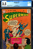 Superman #111 CGC graded 3.5 Schwartz/Binder stories - SOLD!