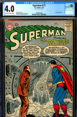 Superman #117 CGC graded 4.0 Swan/Kaye cover - SOLD!