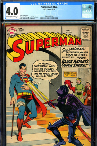 Superman #124 CGC graded 4.0 Swan/Kaye cover - SOLD!