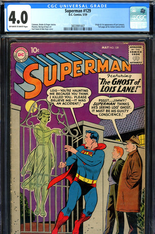 Superman #129 CGC graded 4.0 - org/1st app of Lori Lemaris - SOLD!
