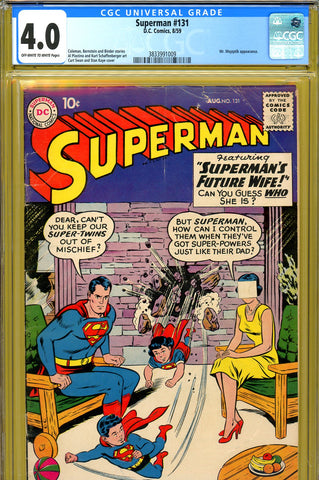 Superman #131 CGC graded 4.0 Swan/Kaye cover