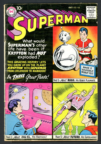 Superman #132  VERY GOOD+   1959