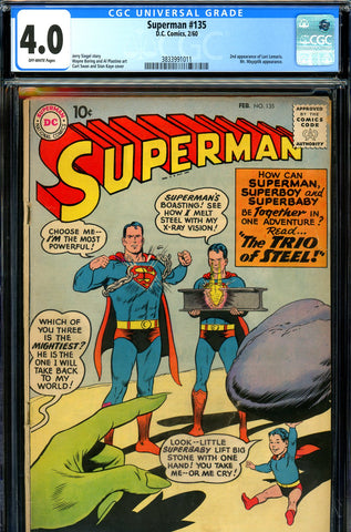 Superman #135 CGC graded 4.0 - second app Lori Lemaris