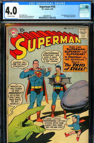 Superman #135 CGC graded 4.0 - second app Lori Lemaris