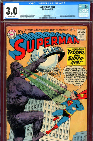Superman #138 CGC graded 3.0 - Titano cover/story - SOLD!