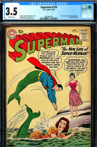 Superman #139 CGC graded 3.5 - Supergirl appearance - SOLD!