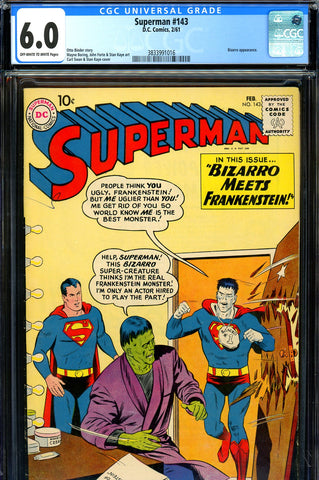 Superman #143 CGC graded 6.0 Swan/Kaye cover - SOLD!