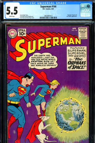Superman #144 CGC graded 5.5 - Supergirl cover/story - SOLD!