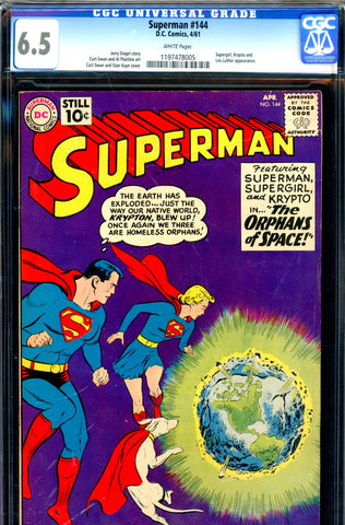 Superman #144 CGC graded 6.5 - white pages SOLD!