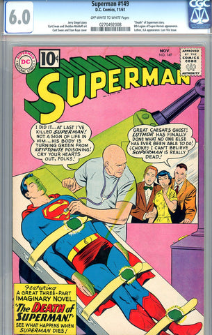 Superman #149   CGC graded 6.0 - SOLD!