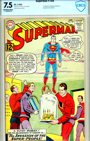 Superman #158 CBCS graded 7.5   SOLD!