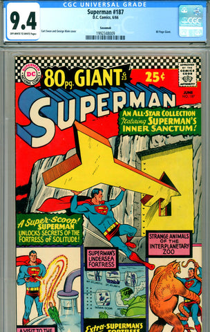 Superman #187 CGC graded 9.4 Giant - SOLD!