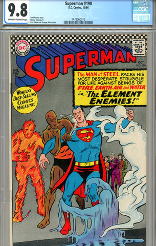 Superman #190  CGC graded 9.8  SINGLE HIGHEST GRADED SOLD!