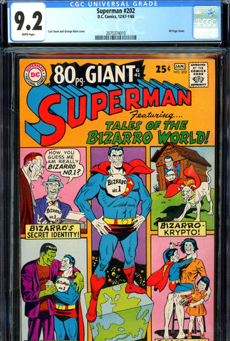 Superman #202 CGC graded 9.2 - Giant - 80 pages - SOLD!