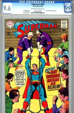 Superman #206 CGC graded 9.6 - Neal Adams cover