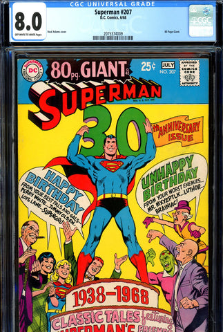 Superman #207 CGC graded 8.0 - Giant - 80 pages - SOLD!