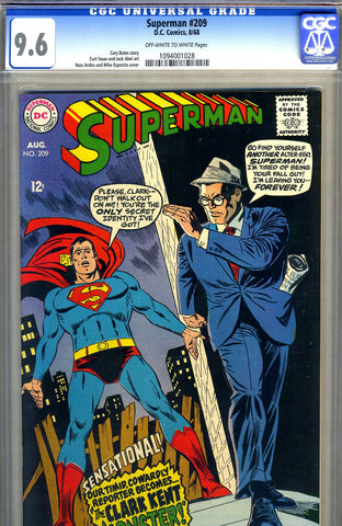 Superman #209   CGC graded 9.6 - SOLD!