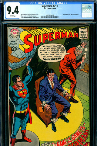 Superman #211 CGC graded 9.4 Curt Swan cover/art - SOLD!