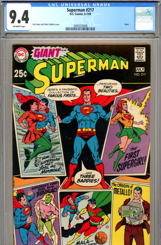 Superman #217 CGC graded 9.4 - white pages - Giant - SOLD!