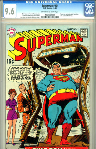 Superman #221   CGC graded 9.6 - SOLD!