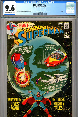 Superman #232 CGC graded 9.6 - Giant black cover - SOLD!