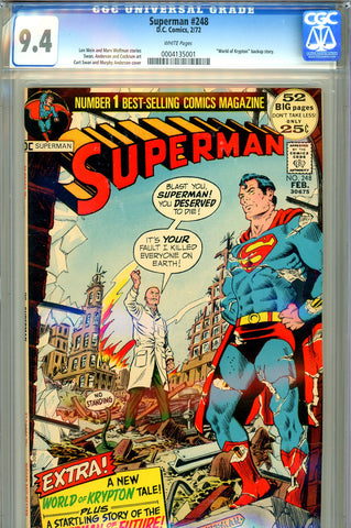 Superman #248 CGC graded 9.4 - Curt Swan cover - SOLD!
