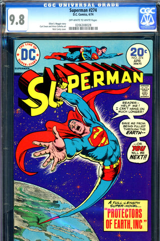 Superman #274 CGC graded 9.8 - HIGHEST GRADED - SOLD!