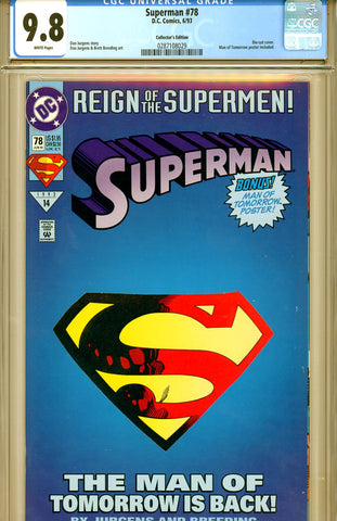 Superman #78  CGC graded 9.8 - HIGHEST GRADED - Collector's Ed SOLD!