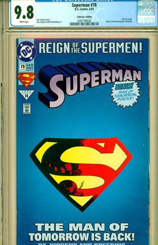 Superman #78  CGC graded 9.8 - HG - Collector's Ed - SOLD!