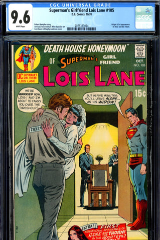 Superman's Girlfriend, Lois Lane #105 CGC graded 9.6 first Rose and Thorn SOLD!