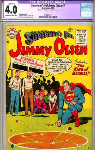 Superman's Pal, Jimmy Olsen #007   CGC graded 4.0 (1955) SOLD!