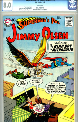 Superman's Pal, Jimmy Olsen #026 CGC graded 8.0 WP SOLD!
