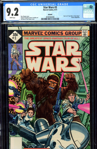 Star Wars #03 CGC graded 9.2 REPRINT low print run - SOLD!
