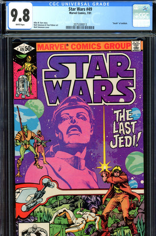 Star Wars #49 CGC graded 9.8 - "Death" of Jedidiah - SOLD!