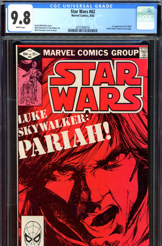 Star Wars #62 CGC graded 9.8 - first appearance of G'Hinji SOLD!