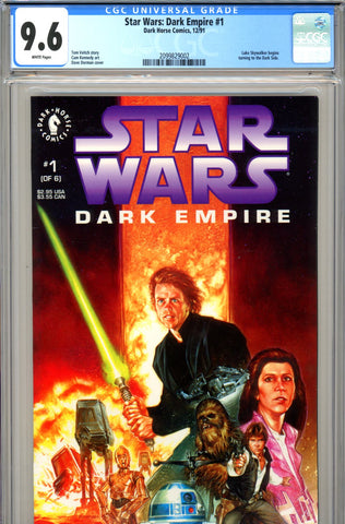 Star Wars: Dark Empire #1 CGC graded 9.6 - SOLD!