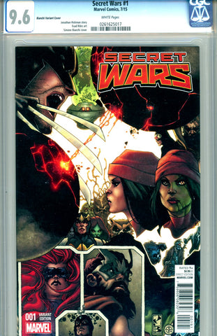 Secret Wars #1  CGC graded 9.6 - Bianchi Variant Cover SOLD!
