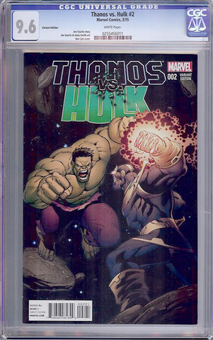 Thanos vs. Hulk #2  CGC graded 9.6 - Variant Edition - SOLD!