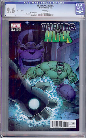 Thanos vs. Hulk #3  CGC graded 9.6 - Variant Edition - SOLD!