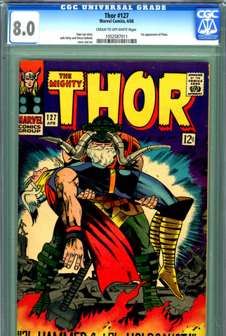 Thor #127 CGC graded 8.0 - first appearance of Pluto and Hippolyta - SOLD!