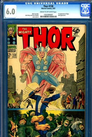 Thor #138 CGC graded 6.0 - first appearance of Ogur